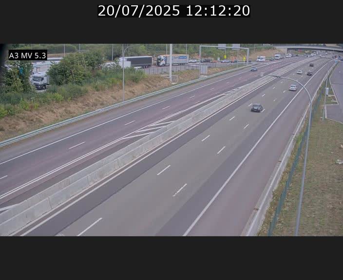 Webcam à l'Aire de Berchem au Luxembourg sur l'A3. Vue orientée vers la France