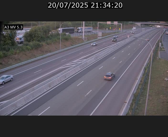 Webcam à l'Aire de Berchem au Luxembourg sur l'A3. Vue orientée vers la France