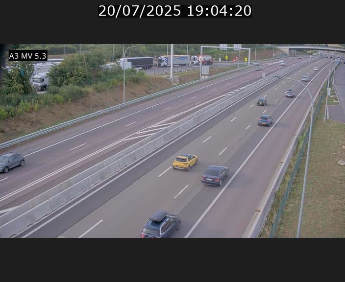 Webcam à l'Aire de Berchem au Luxembourg sur l'A3. Vue orientée vers la France