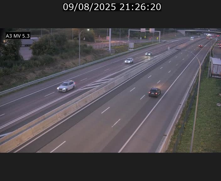 Webcam à l'Aire de Berchem au Luxembourg sur l'A3. Vue orientée vers la France