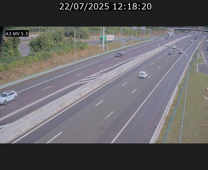 Webcam à l'Aire de Berchem au Luxembourg sur l'A3. Vue orientée vers la France