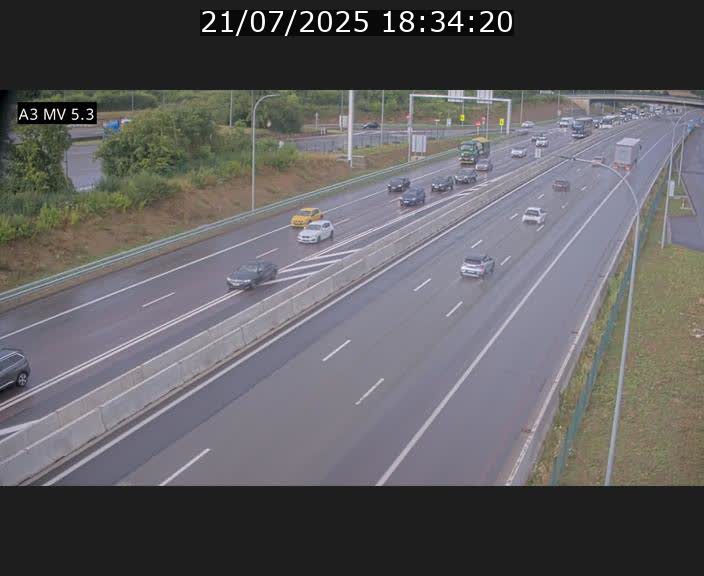Webcam à l'Aire de Berchem au Luxembourg sur l'A3. Vue orientée vers la France