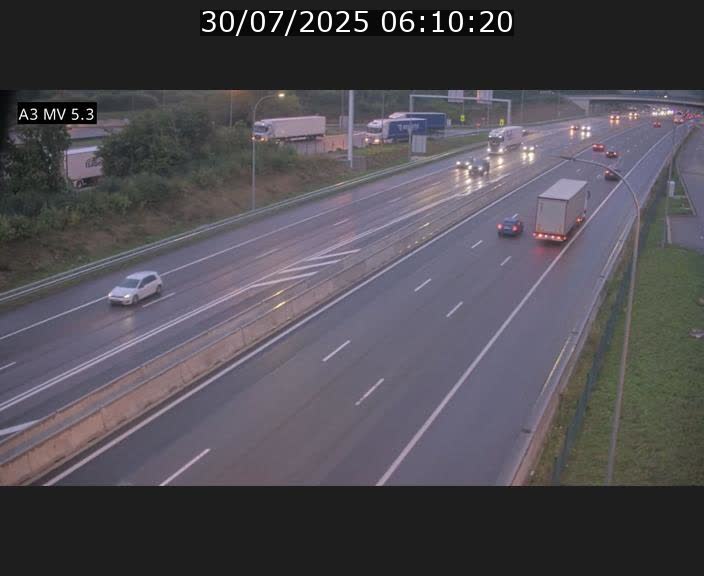 Webcam à l'Aire de Berchem au Luxembourg sur l'A3. Vue orientée vers la France