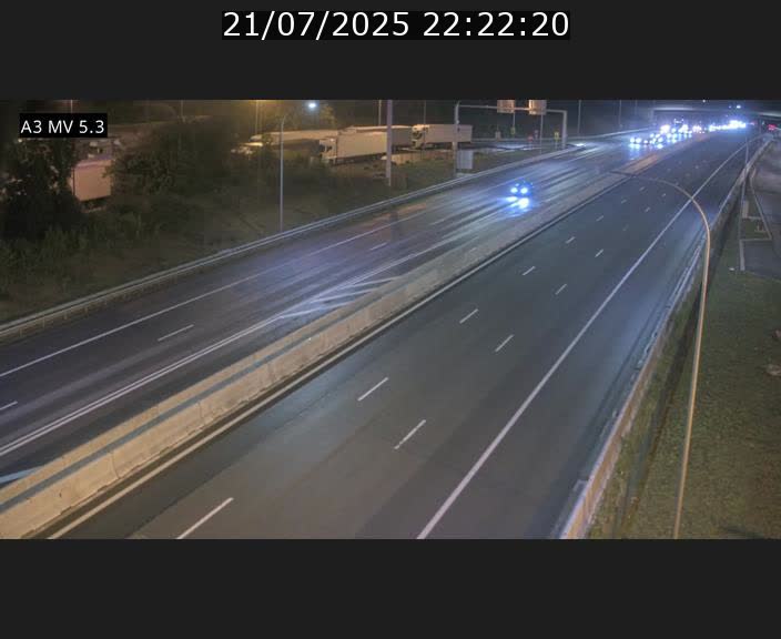 Webcam à l'Aire de Berchem au Luxembourg sur l'A3. Vue orientée vers la France