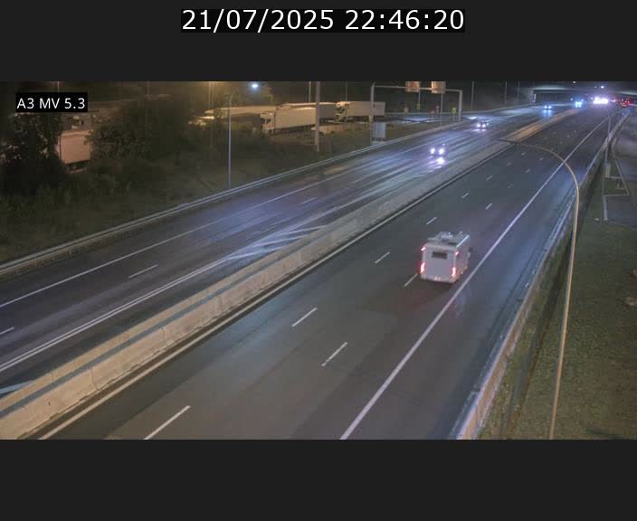 Webcam à l'Aire de Berchem au Luxembourg sur l'A3. Vue orientée vers la France