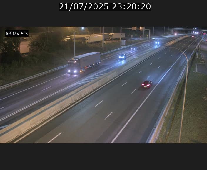 Webcam à l'Aire de Berchem au Luxembourg sur l'A3. Vue orientée vers la France