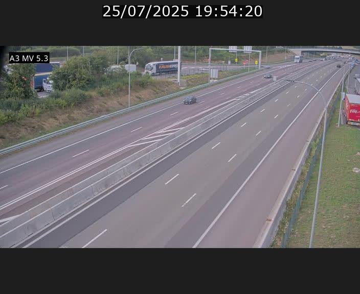 Webcam à l'Aire de Berchem au Luxembourg sur l'A3. Vue orientée vers la France