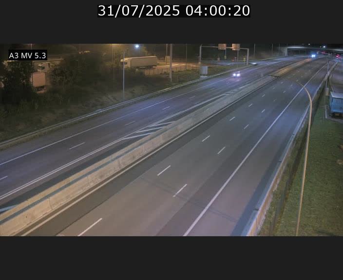 Webcam à l'Aire de Berchem au Luxembourg sur l'A3. Vue orientée vers la France