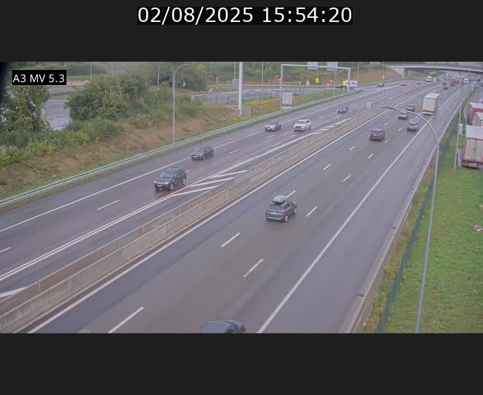 Webcam à l'Aire de Berchem au Luxembourg sur l'A3. Vue orientée vers la France