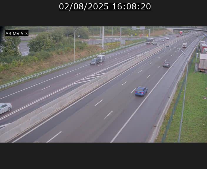 Webcam à l'Aire de Berchem au Luxembourg sur l'A3. Vue orientée vers la France