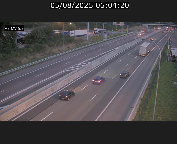 Webcam à l'Aire de Berchem au Luxembourg sur l'A3. Vue orientée vers la France
