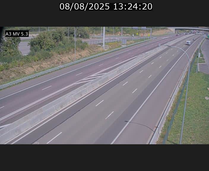 Webcam à l'Aire de Berchem au Luxembourg sur l'A3. Vue orientée vers la France