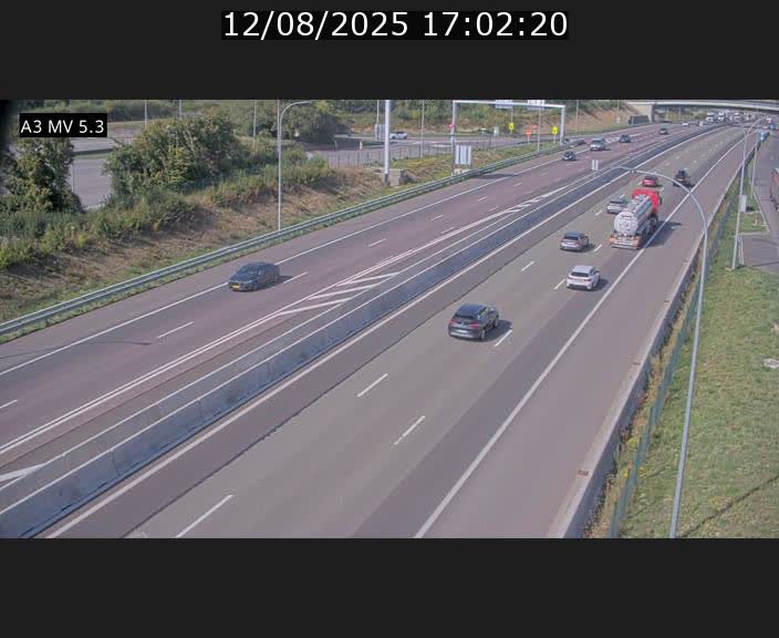 Webcam à l'Aire de Berchem au Luxembourg sur l'A3. Vue orientée vers la France