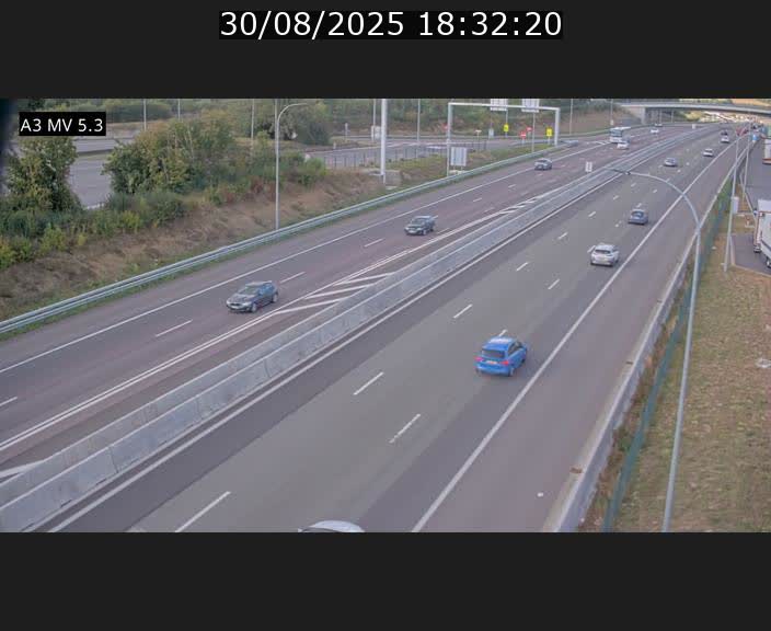 Webcam à l'Aire de Berchem au Luxembourg sur l'A3. Vue orientée vers la France