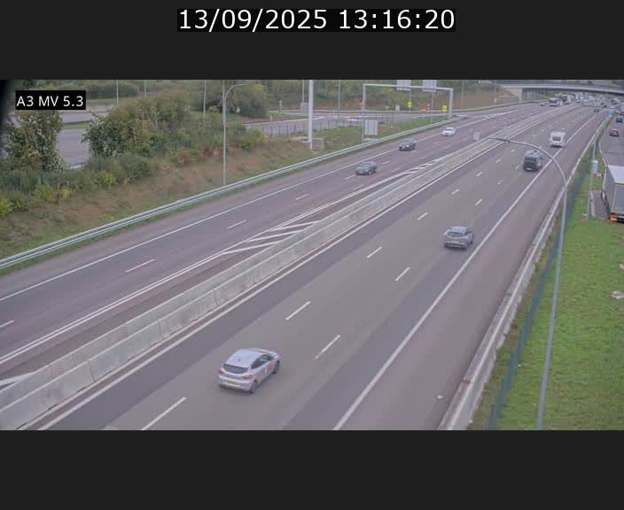 Webcam à l'Aire de Berchem au Luxembourg sur l'A3. Vue orientée vers la France