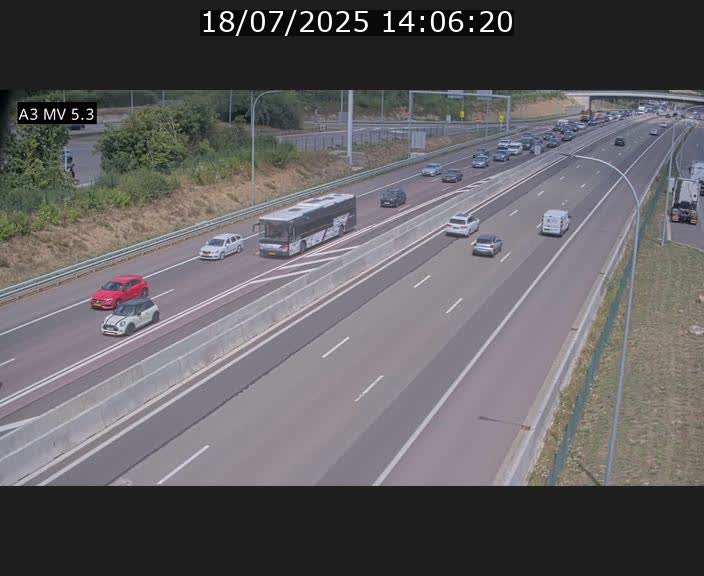<h2>Webcam à l'Aire de Berchem au Luxembourg sur l'A3. Vue orientée vers la France</h2>