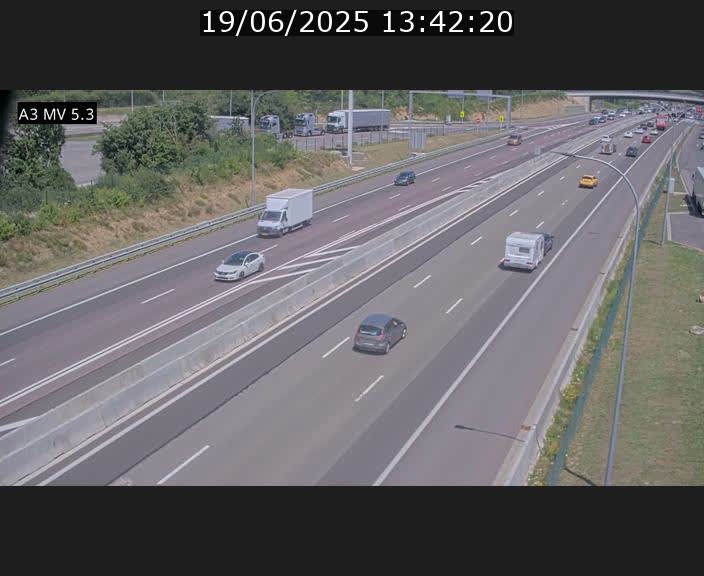 Webcam à l'Aire de Berchem au Luxembourg sur l'A3. Vue orientée vers la France
