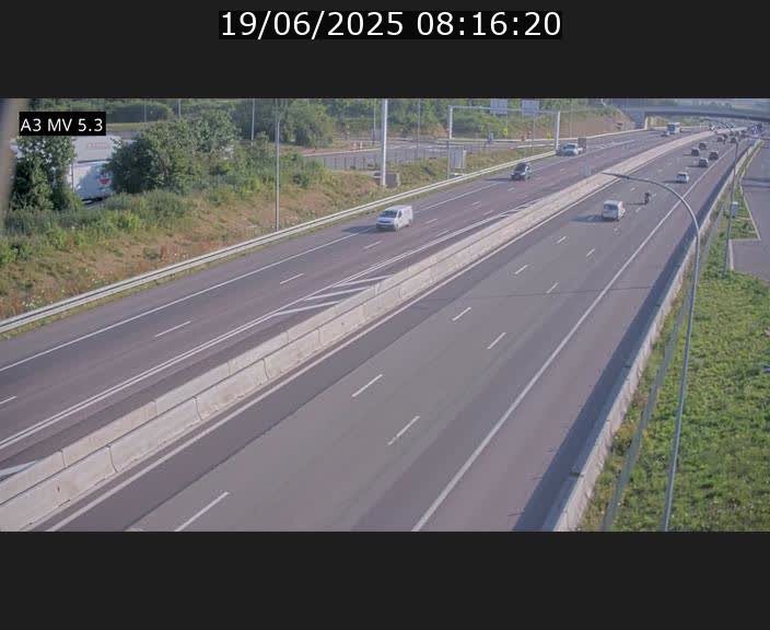 Webcam à l'Aire de Berchem au Luxembourg sur l'A3. Vue orientée vers la France