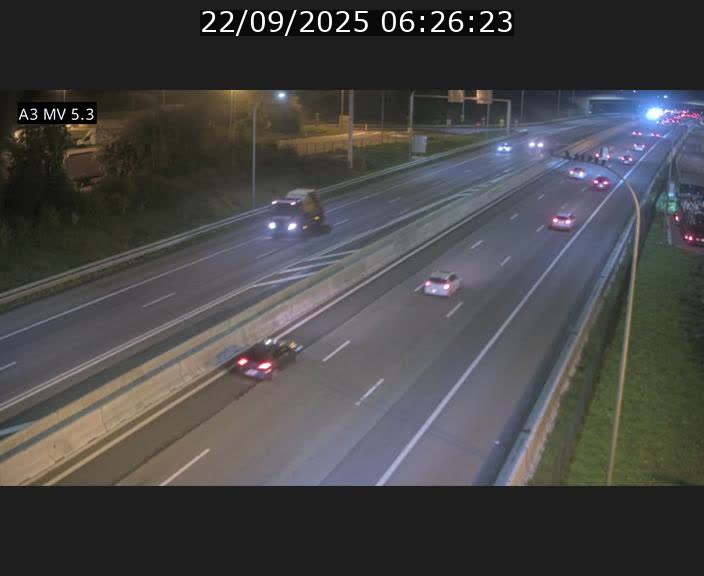 Webcam à l'Aire de Berchem au Luxembourg sur l'A3. Vue orientée vers la France