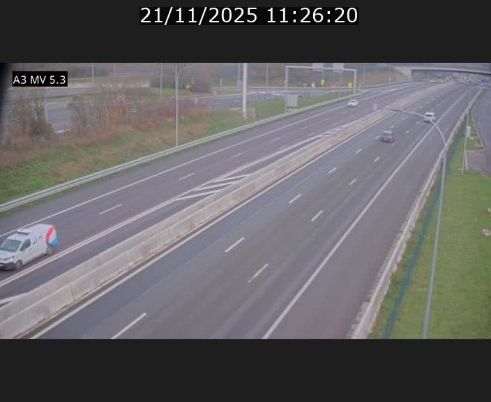<h2>Webcam à l'Aire de Berchem au Luxembourg sur l'A3. Vue orientée vers la France</h2>