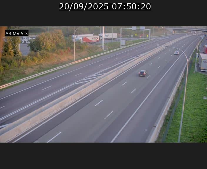 Webcam à l'Aire de Berchem au Luxembourg sur l'A3. Vue orientée vers la France