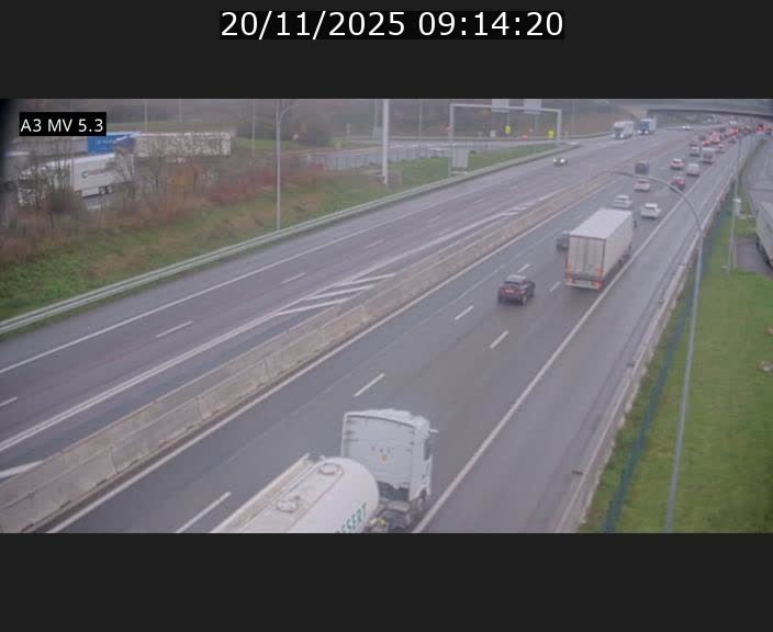 <h2>Webcam à l'Aire de Berchem au Luxembourg sur l'A3. Vue orientée vers la France</h2>