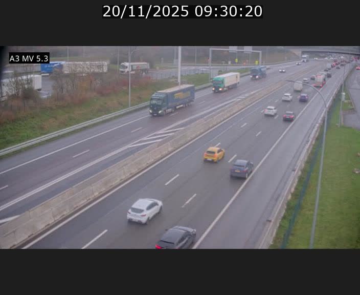 <h2>Webcam à l'Aire de Berchem au Luxembourg sur l'A3. Vue orientée vers la France</h2>