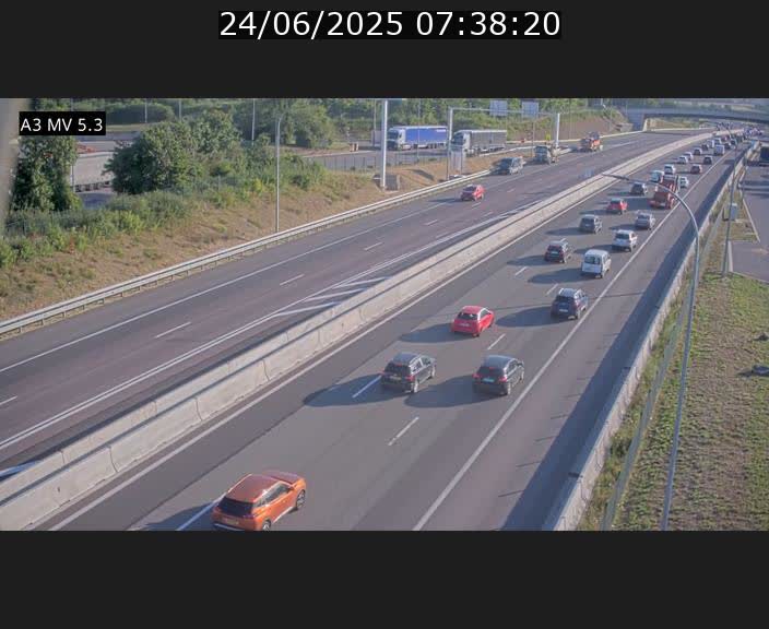 <h2>Webcam à l'Aire de Berchem au Luxembourg sur l'A3. Vue orientée vers la France</h2>