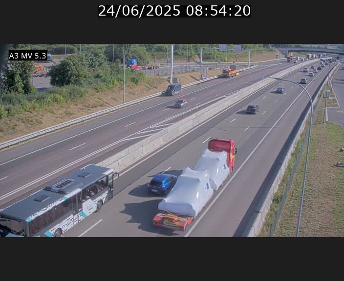 <h2>Webcam à l'Aire de Berchem au Luxembourg sur l'A3. Vue orientée vers la France</h2>