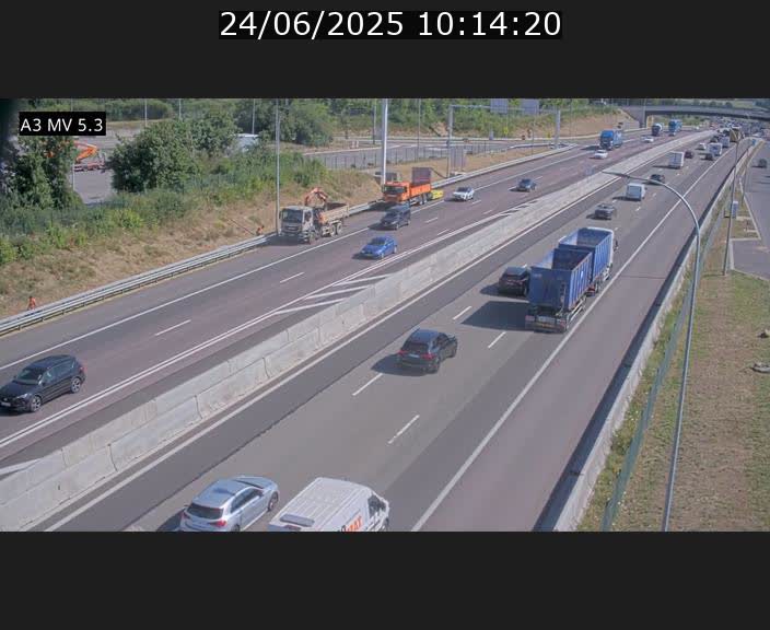 <h2>Webcam à l'Aire de Berchem au Luxembourg sur l'A3. Vue orientée vers la France</h2>