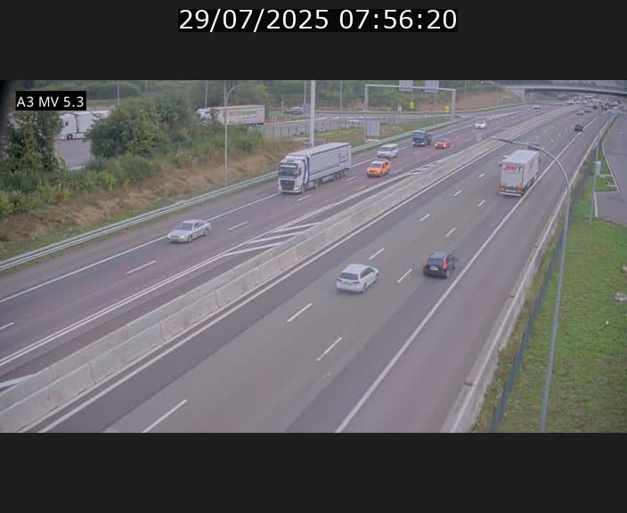 <h2>Webcam à l'Aire de Berchem au Luxembourg sur l'A3. Vue orientée vers la France</h2>
