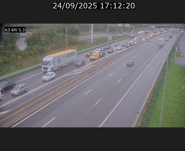 <h2>Webcam à l'Aire de Berchem au Luxembourg sur l'A3. Vue orientée vers la France</h2>