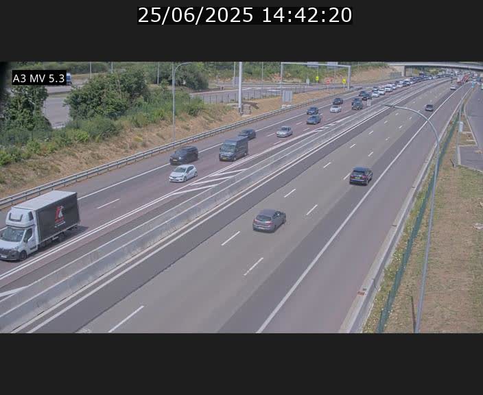 <h2>Webcam à l'Aire de Berchem au Luxembourg sur l'A3. Vue orientée vers la France</h2>