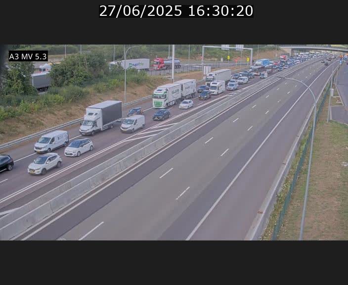 <h2>Webcam à l'Aire de Berchem au Luxembourg sur l'A3. Vue orientée vers la France</h2>