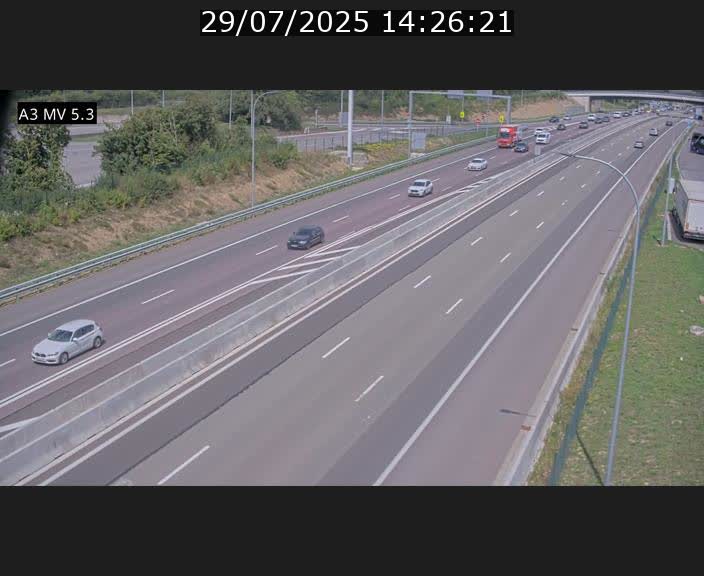 <h2>Webcam à l'Aire de Berchem au Luxembourg sur l'A3. Vue orientée vers la France</h2>