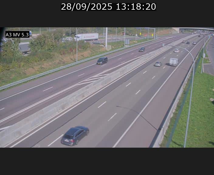 <h2>Webcam à l'Aire de Berchem au Luxembourg sur l'A3. Vue orientée vers la France</h2>