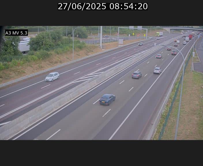 <h2>Webcam à l'Aire de Berchem au Luxembourg sur l'A3. Vue orientée vers la France</h2>