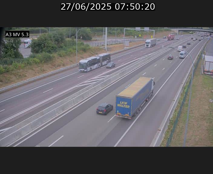 <h2>Webcam à l'Aire de Berchem au Luxembourg sur l'A3. Vue orientée vers la France</h2>