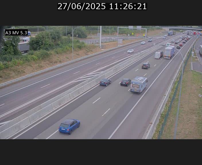 <h2>Webcam à l'Aire de Berchem au Luxembourg sur l'A3. Vue orientée vers la France</h2>