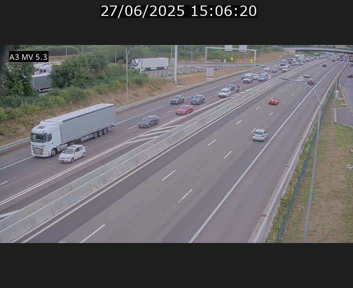 <h2>Webcam à l'Aire de Berchem au Luxembourg sur l'A3. Vue orientée vers la France</h2>