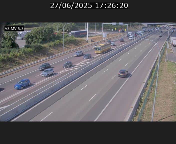 <h2>Webcam à l'Aire de Berchem au Luxembourg sur l'A3. Vue orientée vers la France</h2>