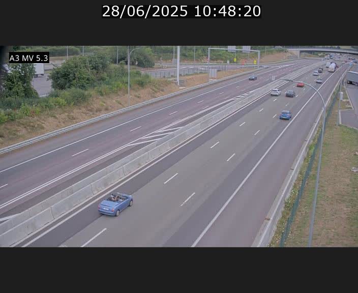 <h2>Webcam à l'Aire de Berchem au Luxembourg sur l'A3. Vue orientée vers la France</h2>