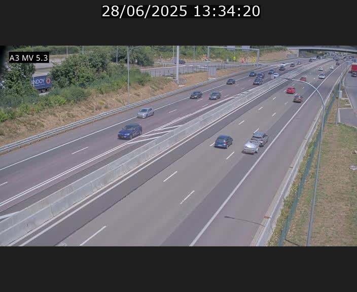 <h2>Webcam à l'Aire de Berchem au Luxembourg sur l'A3. Vue orientée vers la France</h2>