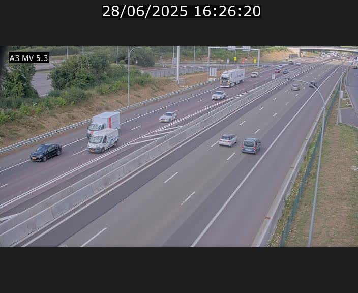 <h2>Webcam à l'Aire de Berchem au Luxembourg sur l'A3. Vue orientée vers la France</h2>