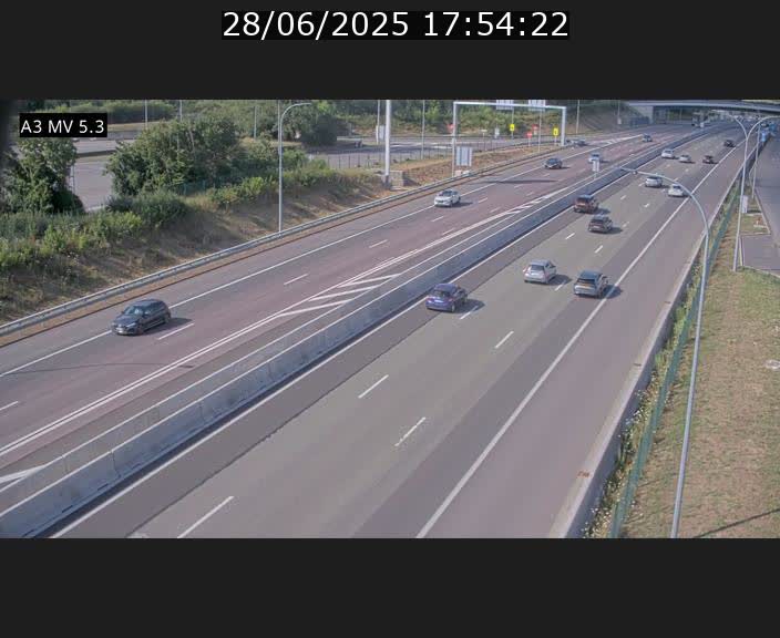 <h2>Webcam à l'Aire de Berchem au Luxembourg sur l'A3. Vue orientée vers la France</h2>