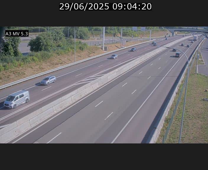 <h2>Webcam à l'Aire de Berchem au Luxembourg sur l'A3. Vue orientée vers la France</h2>
