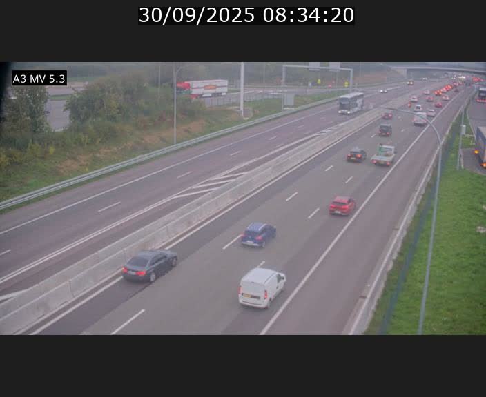<h2>Webcam à l'Aire de Berchem au Luxembourg sur l'A3. Vue orientée vers la France</h2>