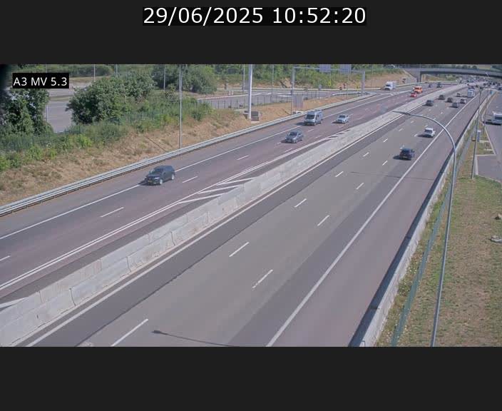 <h2>Webcam à l'Aire de Berchem au Luxembourg sur l'A3. Vue orientée vers la France</h2>