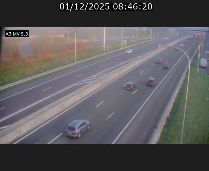 <h2>Webcam à l'Aire de Berchem au Luxembourg sur l'A3. Vue orientée vers la France</h2>