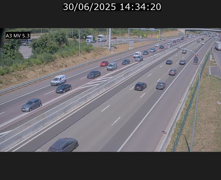 <h2>Webcam à l'Aire de Berchem au Luxembourg sur l'A3. Vue orientée vers la France</h2>